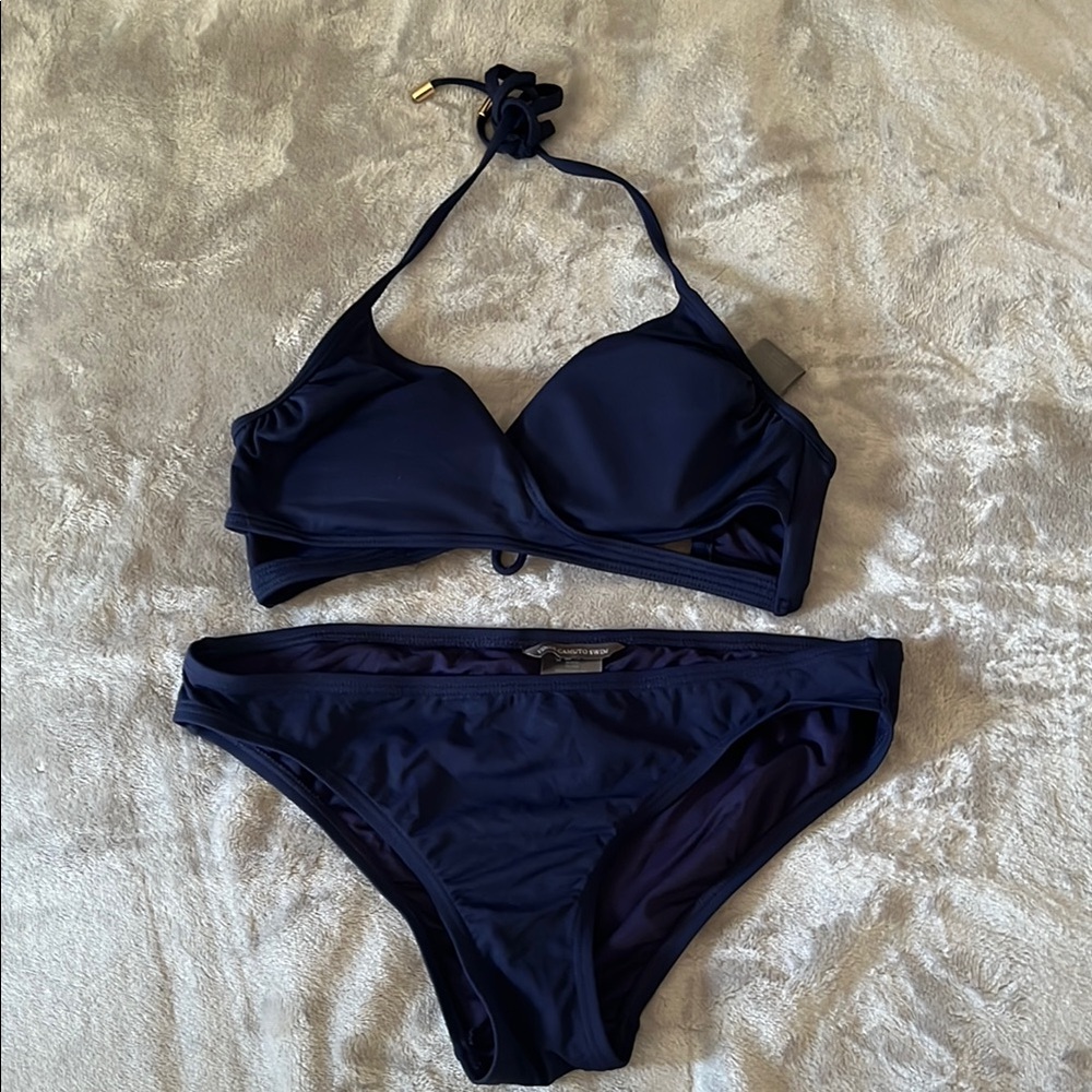 Vince Camuto Navy Blue Women's Bikini Set